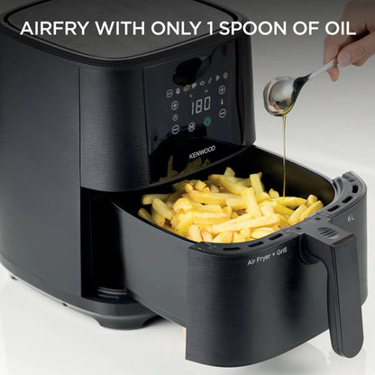 Kenwood 6Lt Air Fryer with Grill Function Black