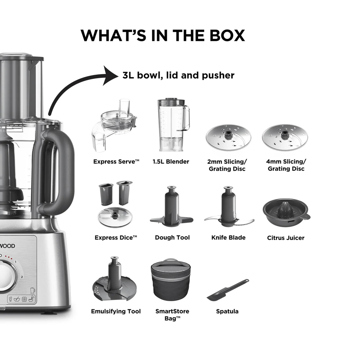 Kenwood MultiPro Express 3Lt Food Processor White