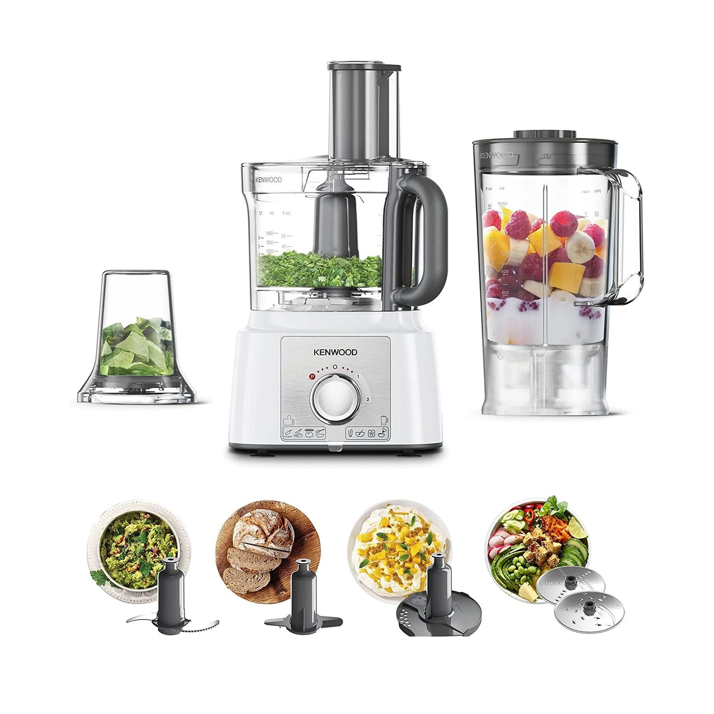 Kenwood Multipro Express Food Processor + 1000W HomeBake Stand Mixer with Blender Combo