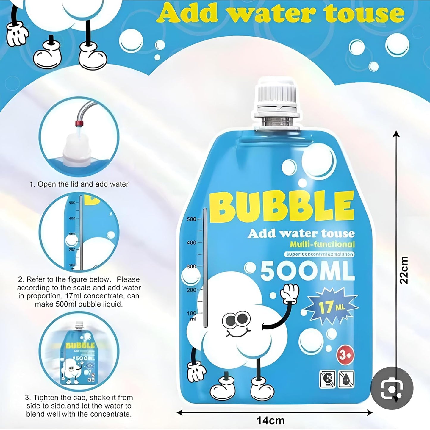 Concentrated Bubble Solution Refill