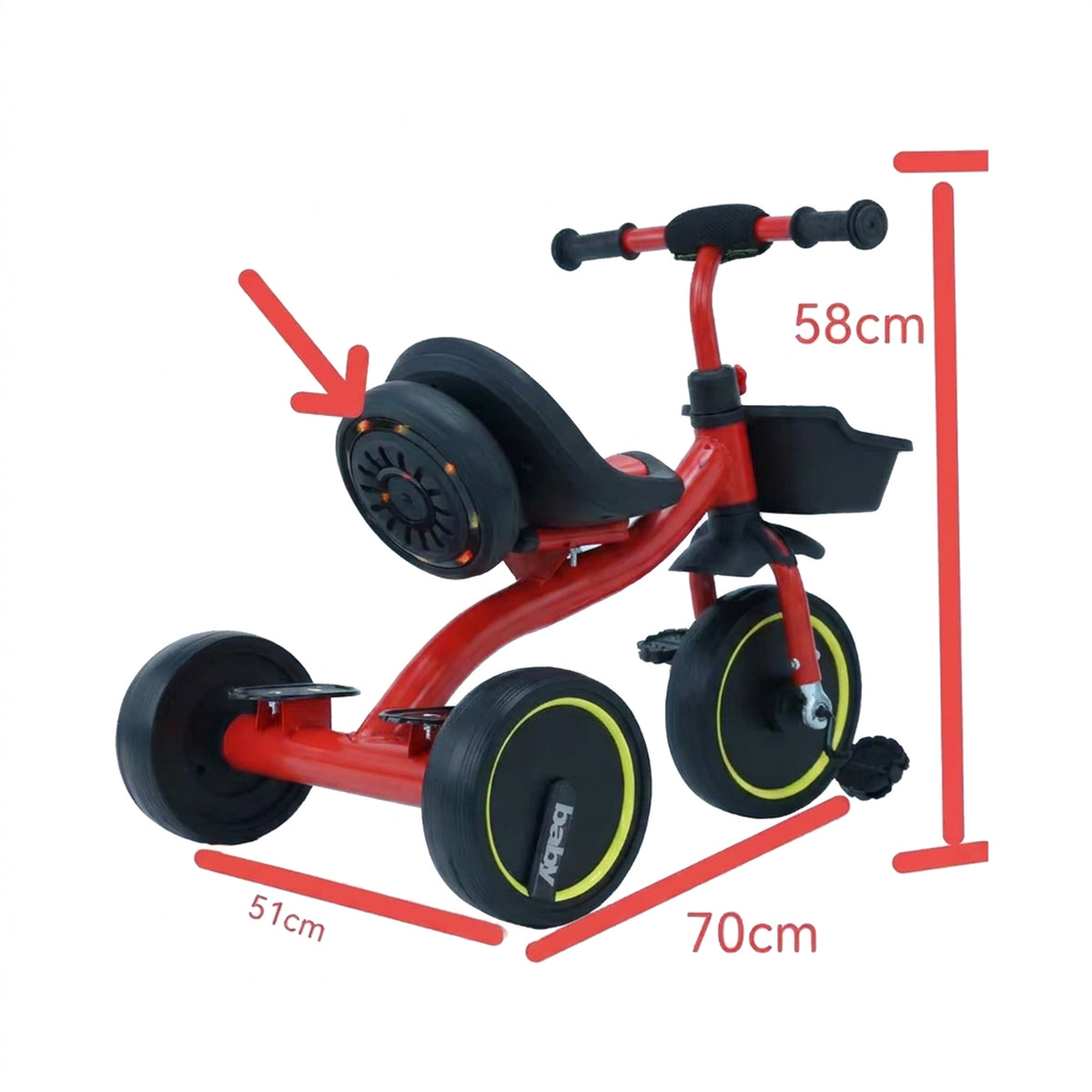 Kids Ride On Tricycle - Red