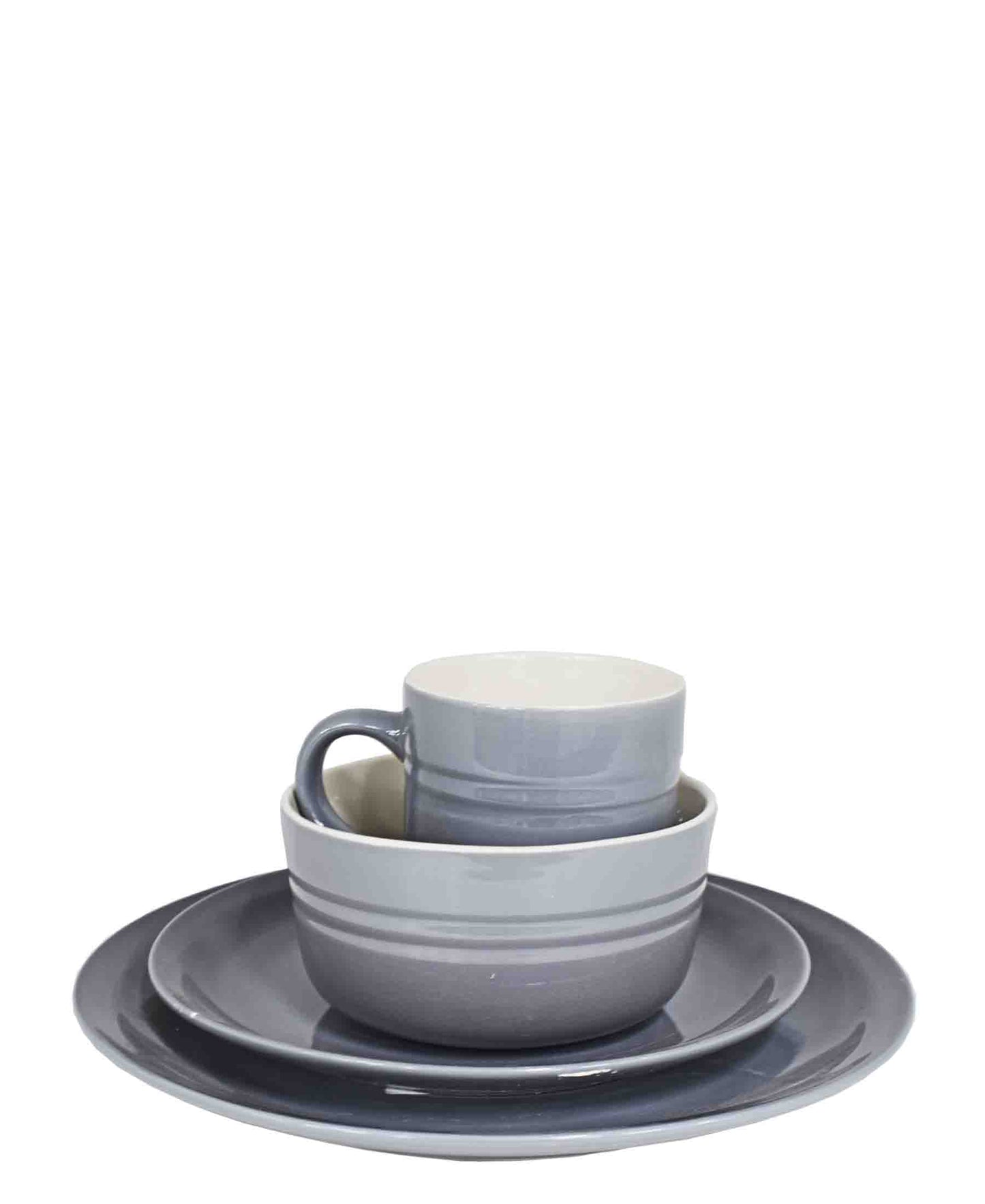 Kitchen Life 4 Piece Dinner For One Set - Grey