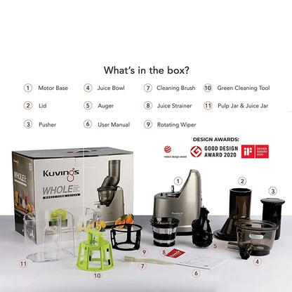 Kuvings B1700 Silent Juicer Dark Silver