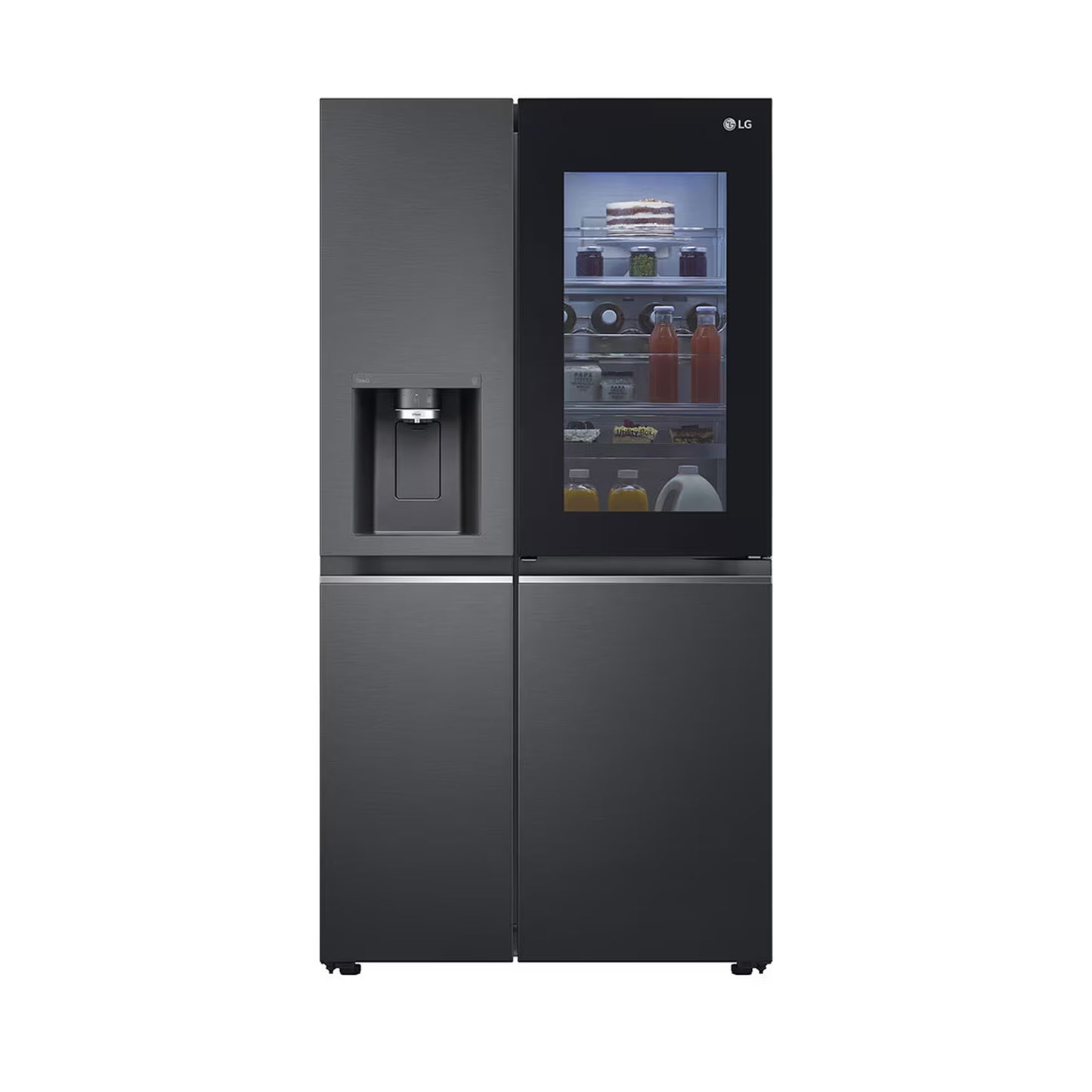 LG 611Lt Side By Side Instaview Fridge Black