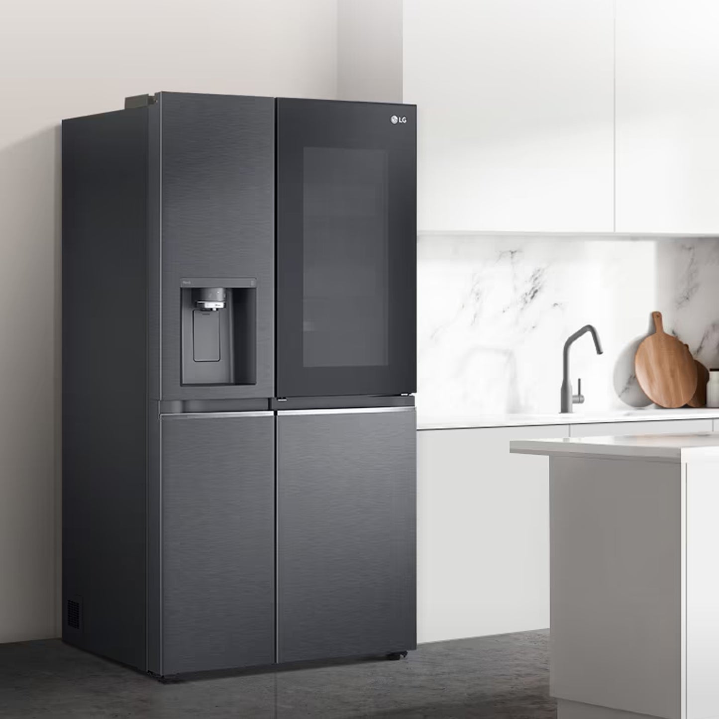 LG 611Lt Side By Side Instaview Fridge Black