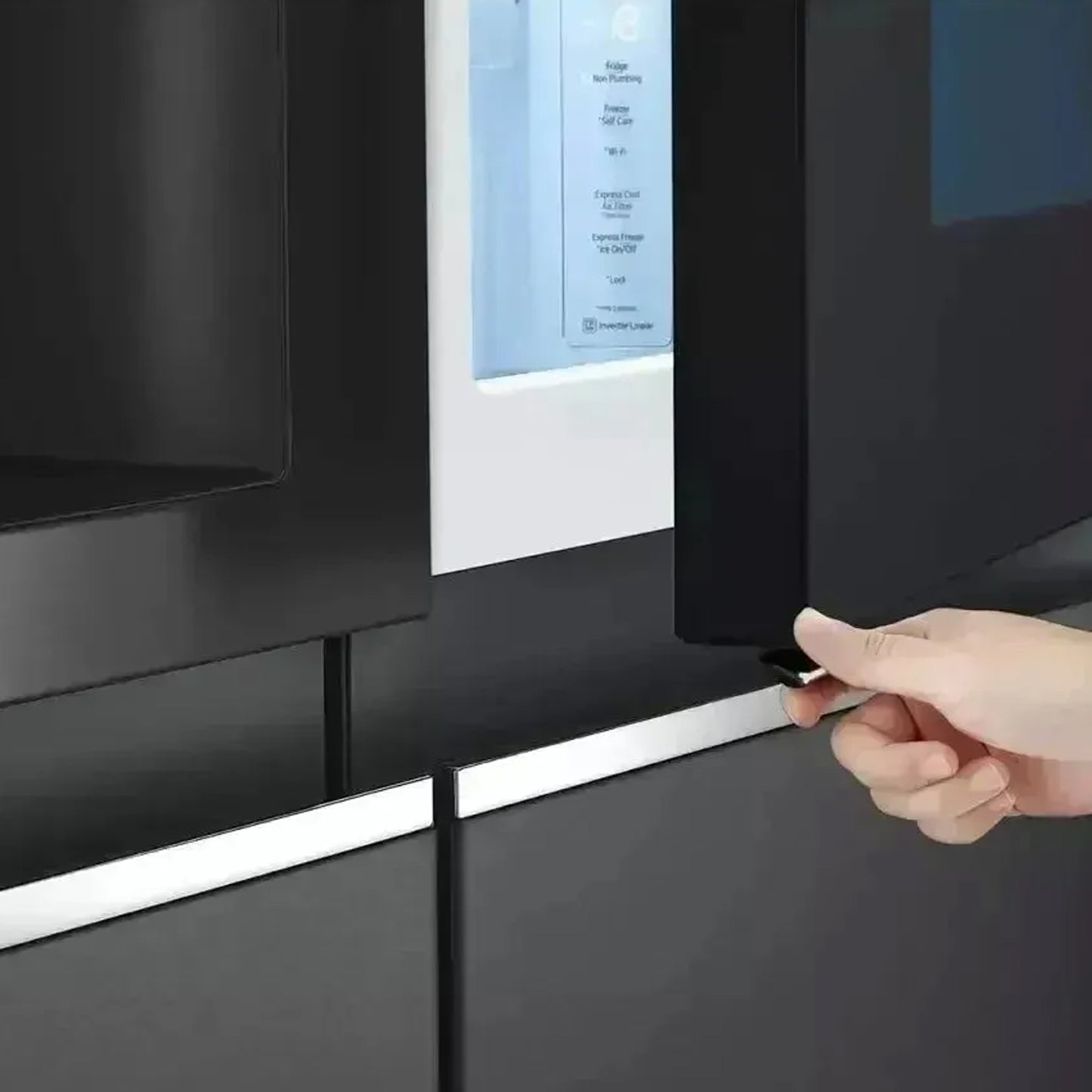 LG 611Lt Side By Side Instaview Fridge Black