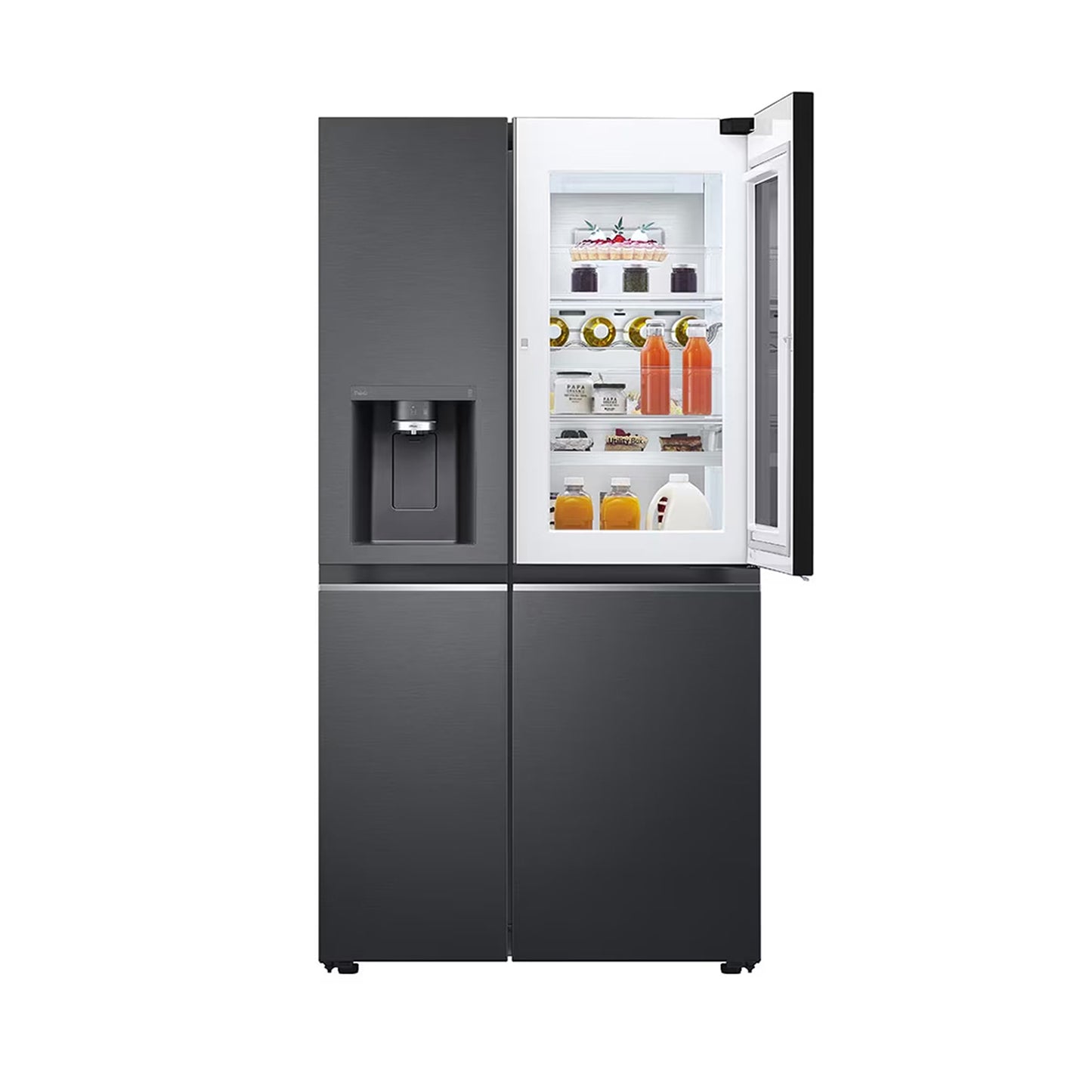 LG 611Lt Side By Side Instaview Fridge Black