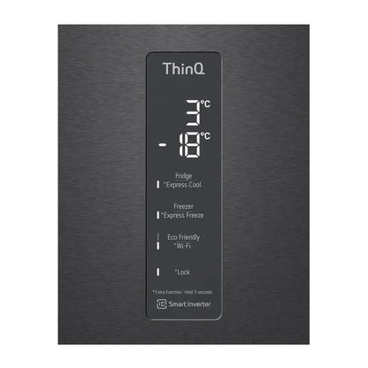 LG Inverter Linear Compressor Combi Fridge Freezer Black