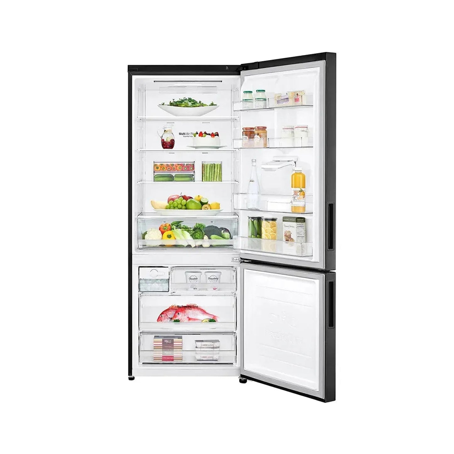 LG Inverter Linear Compressor Combi Fridge Freezer Black