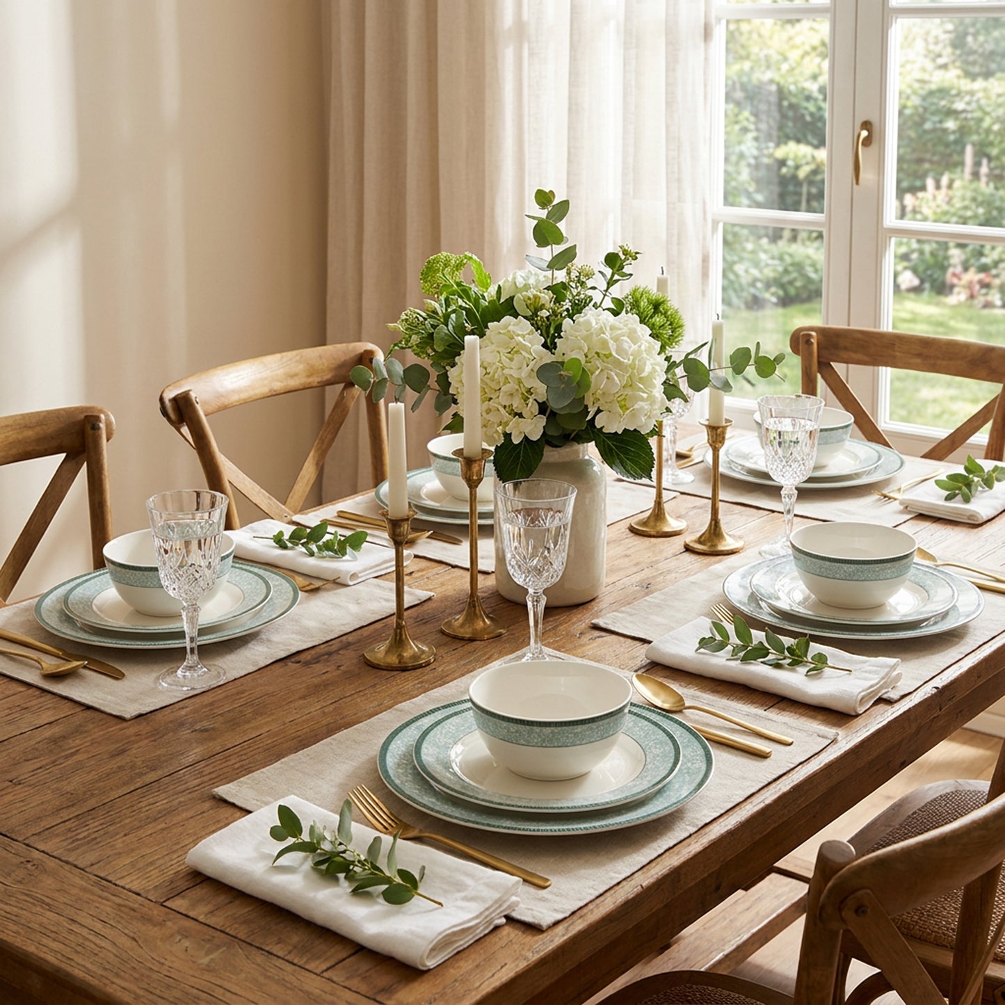 La Opala Pearl 12 Piece Dinner Set Amaya Blue