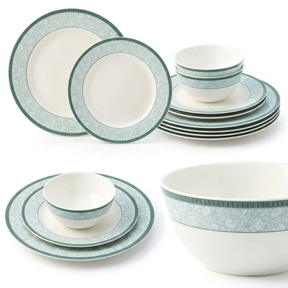 La Opala Pearl 12 Piece Dinner Set Amaya Blue