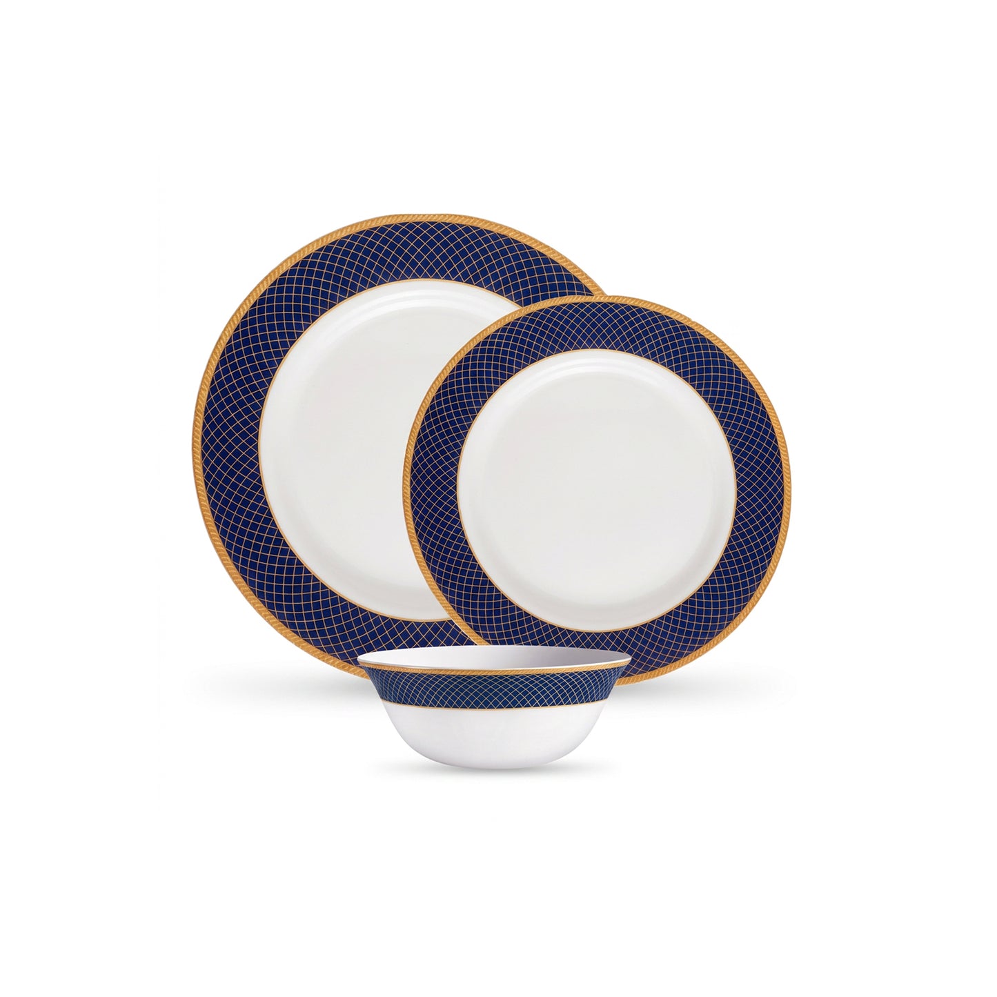 La Opala Pearl 12 Piece Dinner Set Regent Blue