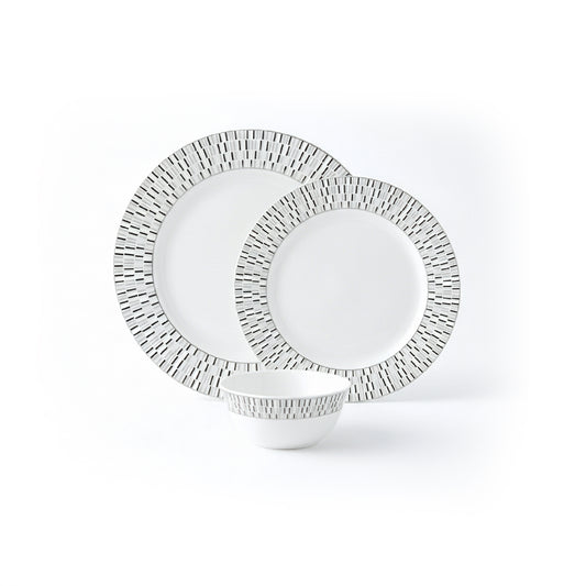 La Opala Pearl 12 Piece Dinner Set Silver Phoenix