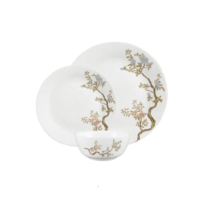 La Opala Zen Gardeni Pearl 12 Piece Dinner Set White