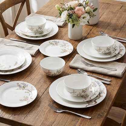 La Opala Zen Gardeni Pearl 12 Piece Dinner Set White