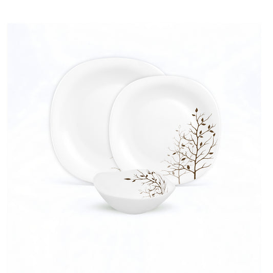 La Opala Quadra 12 Piece Dinner Set Autumnal