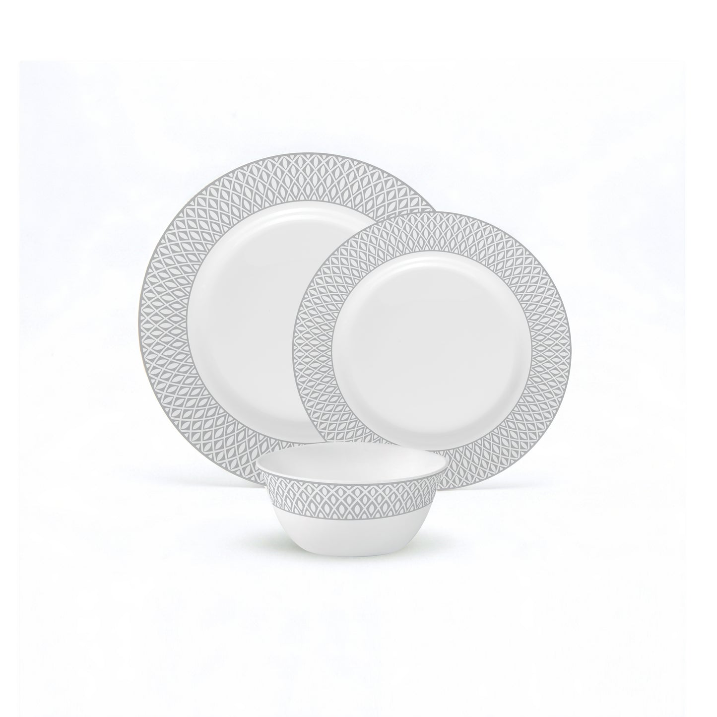 La Opala Velvet 12 Piece Dinner Set Tudor Grey