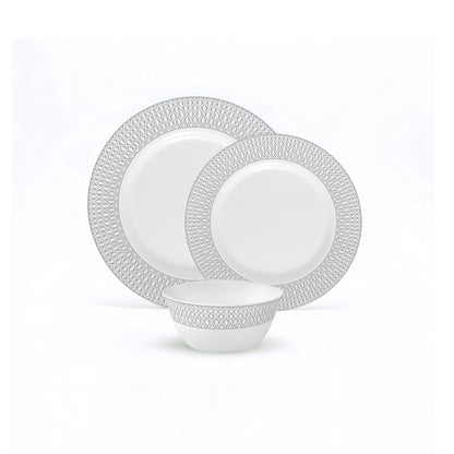 La Opala Velvet 12 Piece Dinner Set Tudor Grey