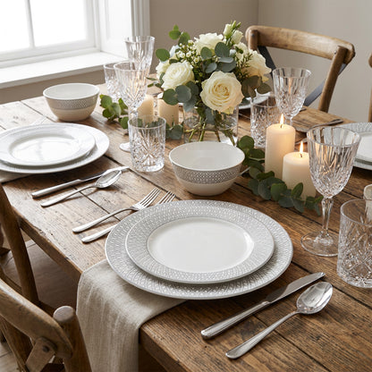La Opala Velvet 12 Piece Dinner Set Tudor Grey