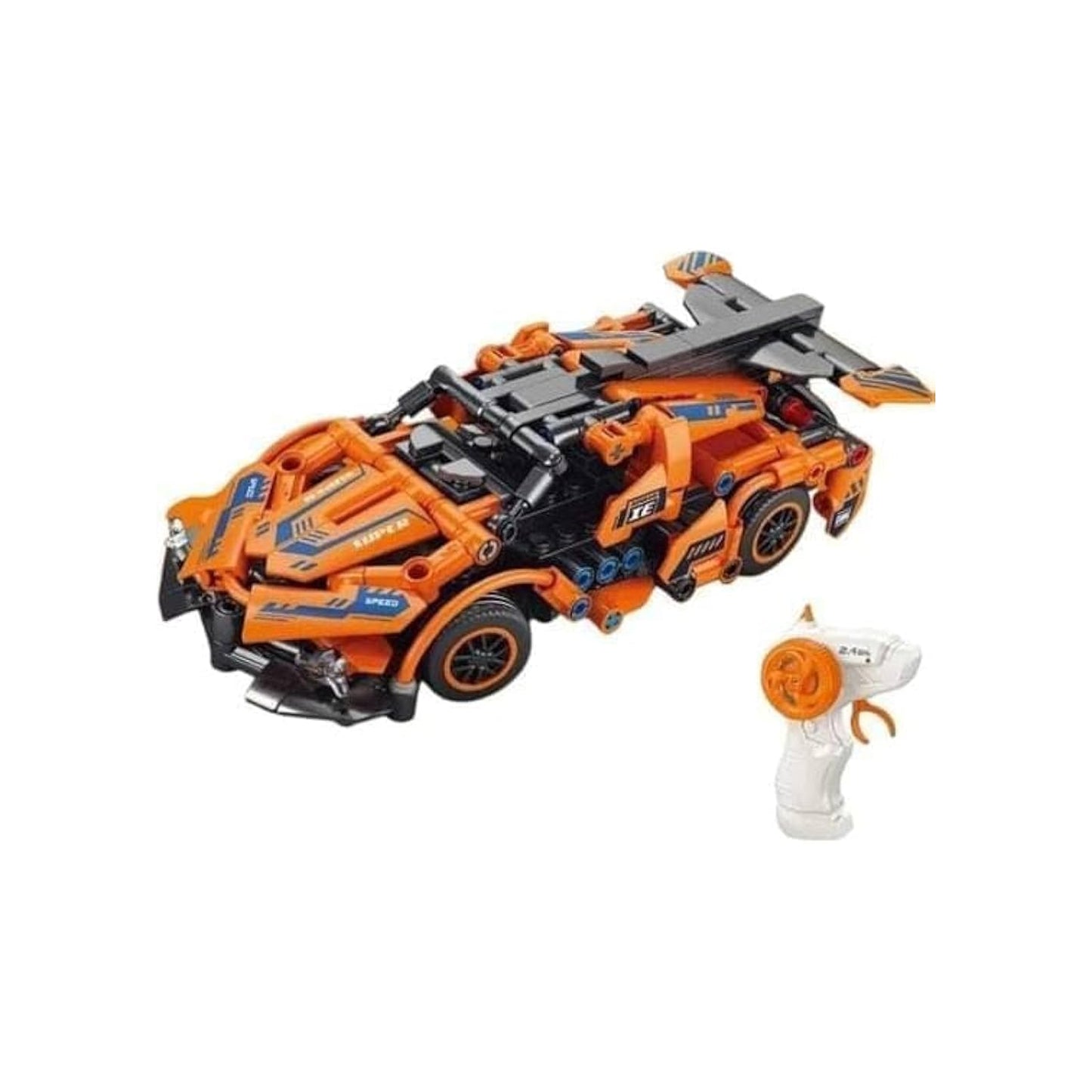 RC 319 Piece Car Building Block Set Orange