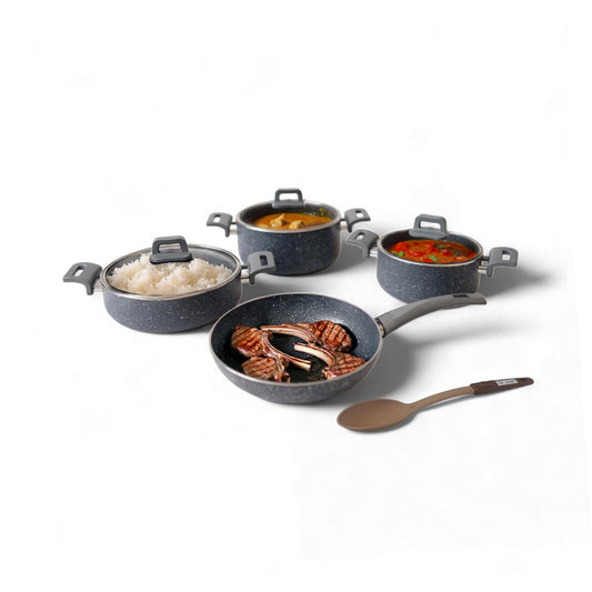 Leydi 7 Piece Pot Set Grey