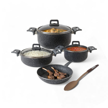Leydi 7 Piece Pot Set Grey