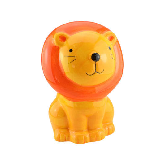 Lion Ceramic Money Bank Orange