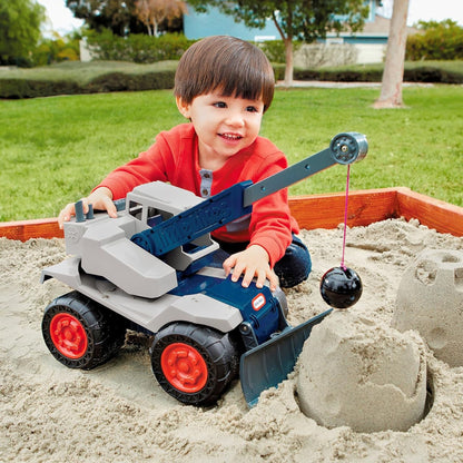 Little Tikes Dirt Digger Plow & Wrecking Ball Blue & White