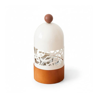 Calligraphy Design Oud Burner Cream