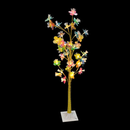 1.2m LED Tree with Flowers Multicoloured