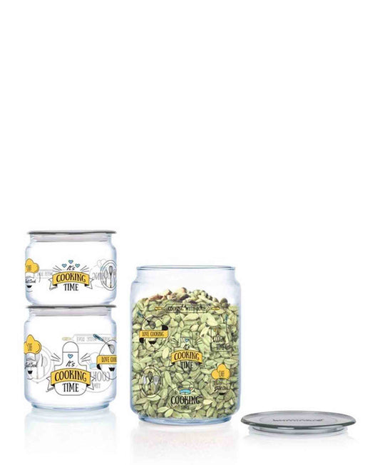 Luminarc 3 Piece Cooking Time Jar Set - Clear