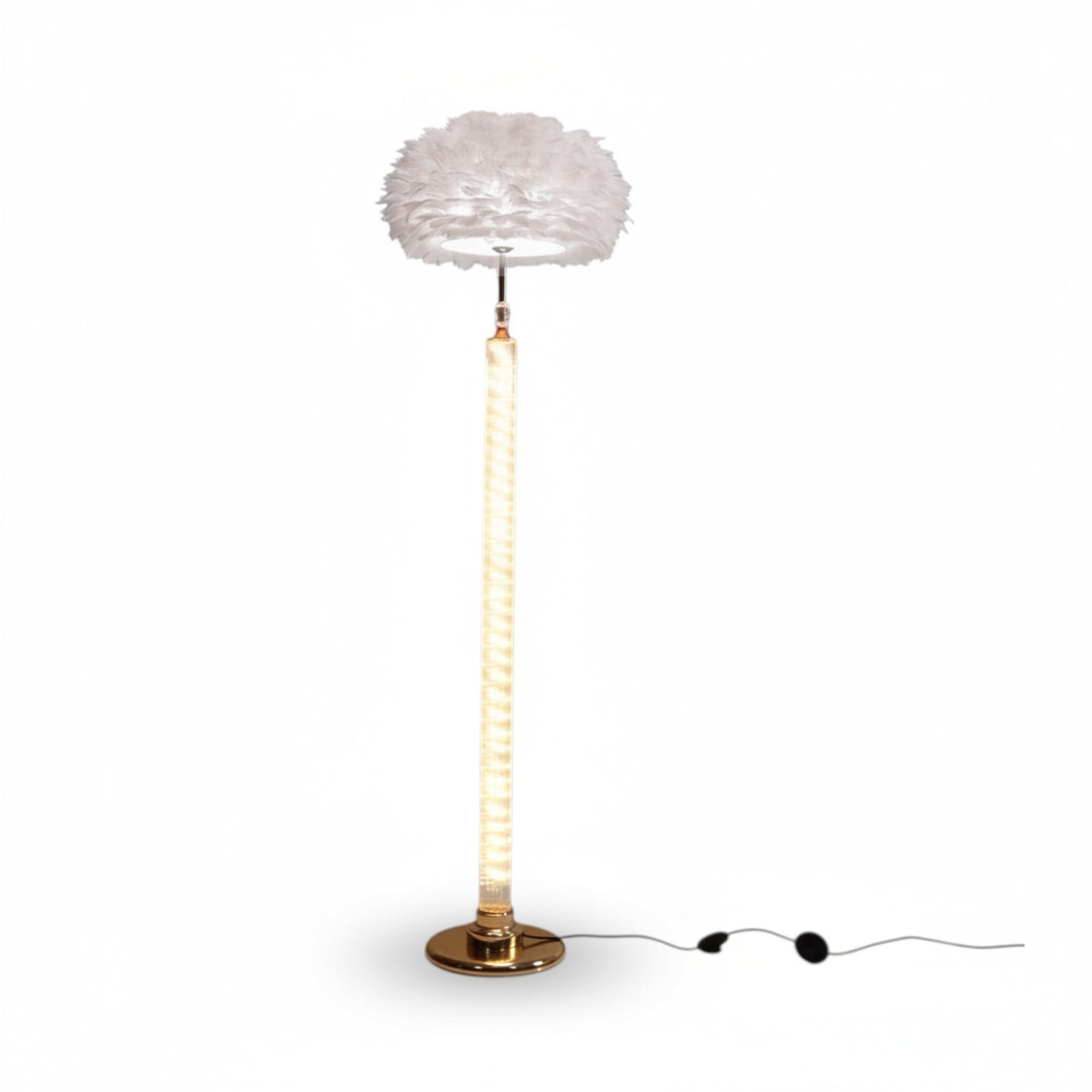 Feather Design LED Floor Lamp White