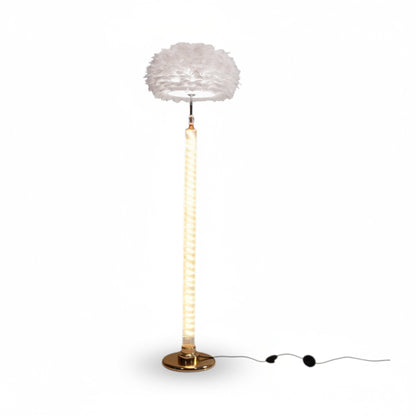 Feather Design LED Floor Lamp White