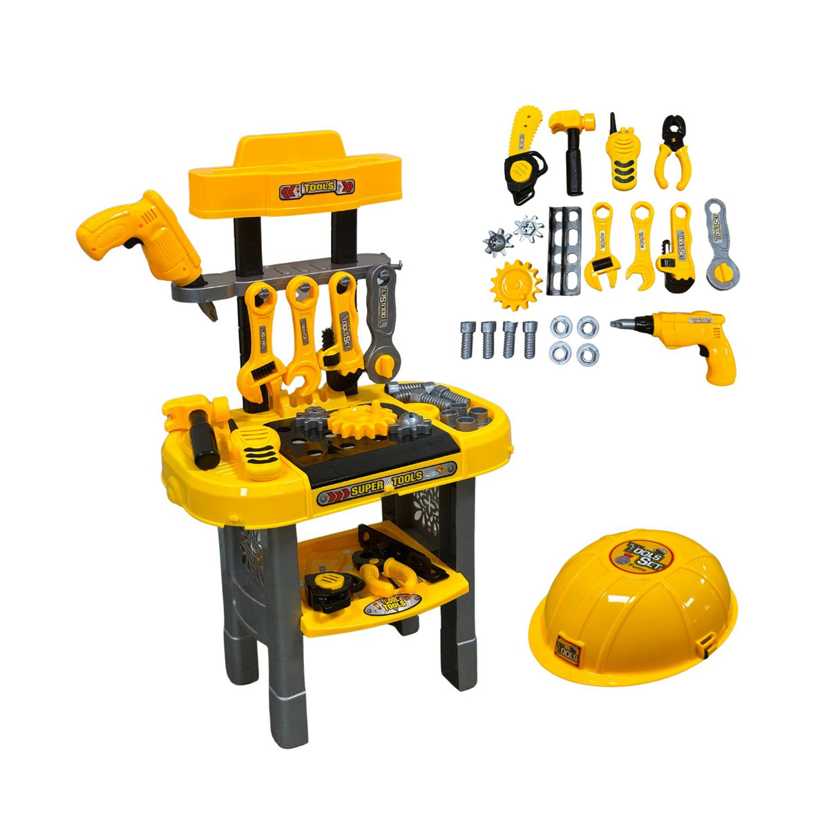 Luxury Combination Tool Workbench Play Set Yellow