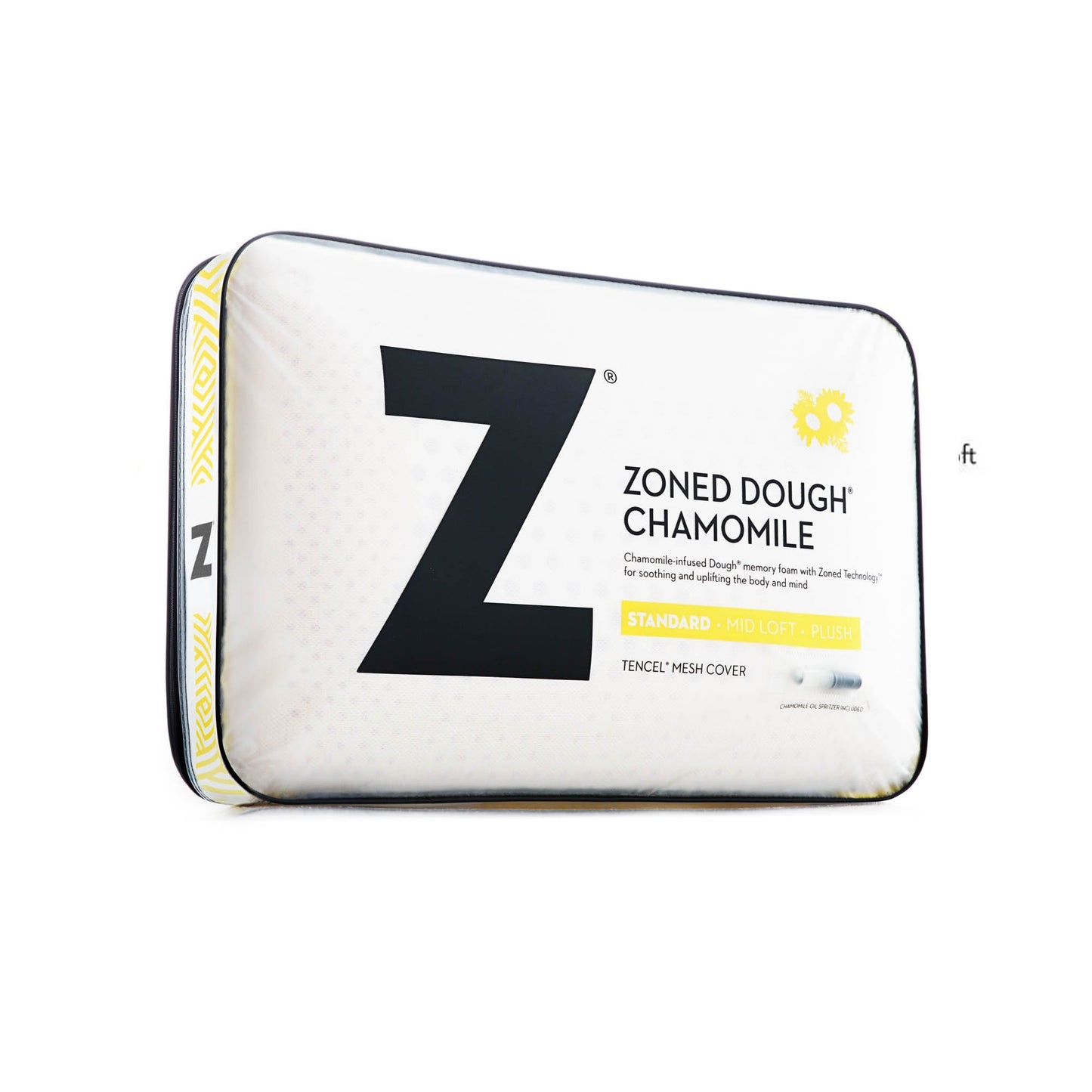 Malouf Z Zoned Chamomile Aromatherapy Pillow Yellow