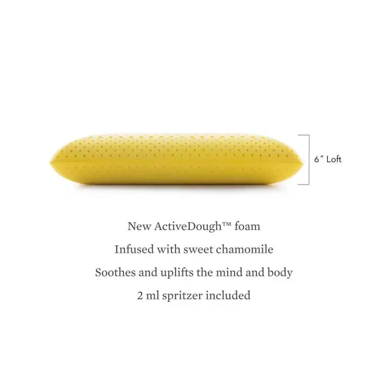 Malouf Z Zoned Chamomile Aromatherapy Pillow Yellow