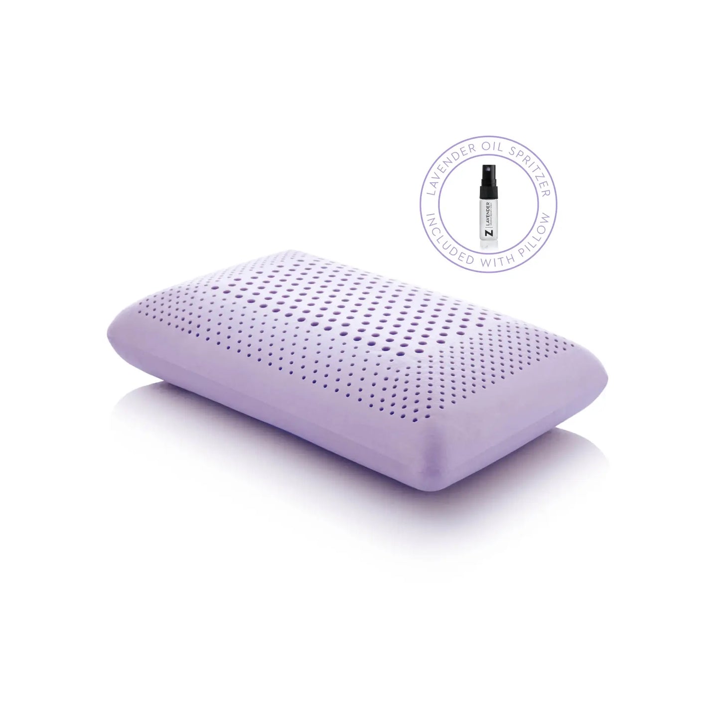 Malouf Z Zoned Lavender Infused Memory Foam Pillow Purple