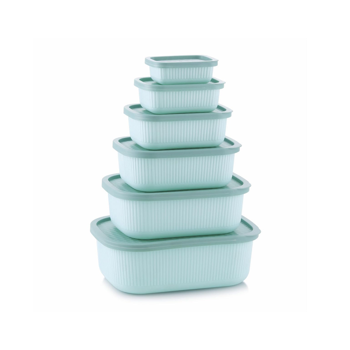 Mastercook Marina 6 Piece Rectangular Container Set Green