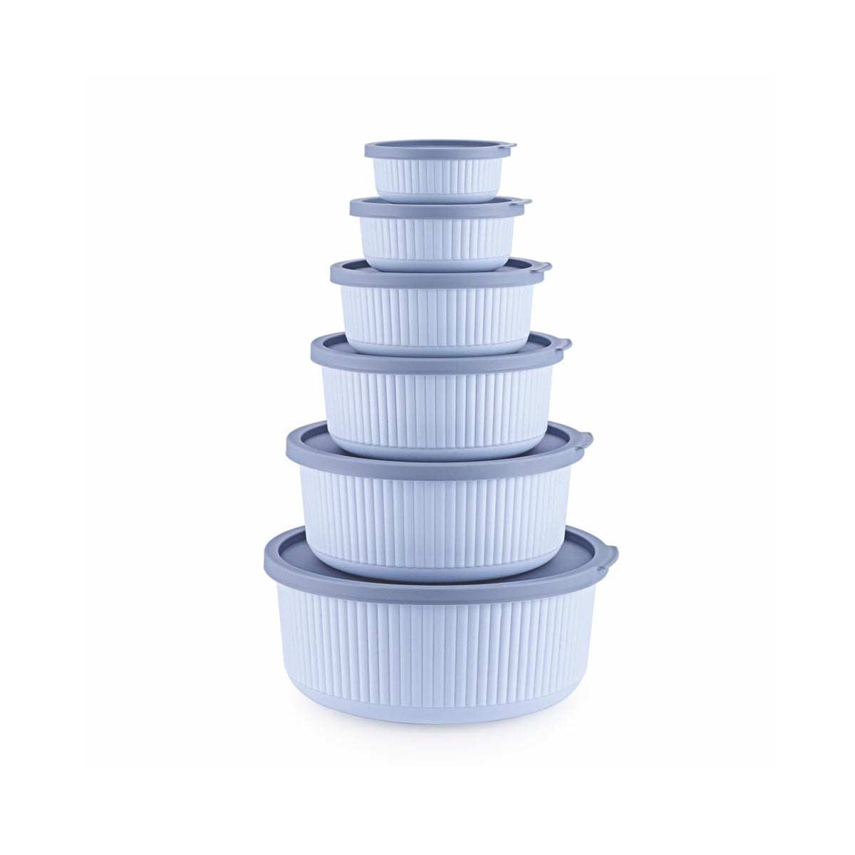 Mastercook Marina 6 Piece Round Container Set Blue
