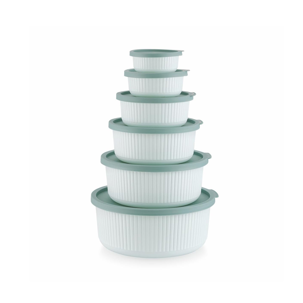 Mastercook Marina 6 Piece Round Container Set Green