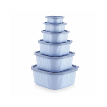 Mastercook Marina 6 Piece Square Container Set Blue