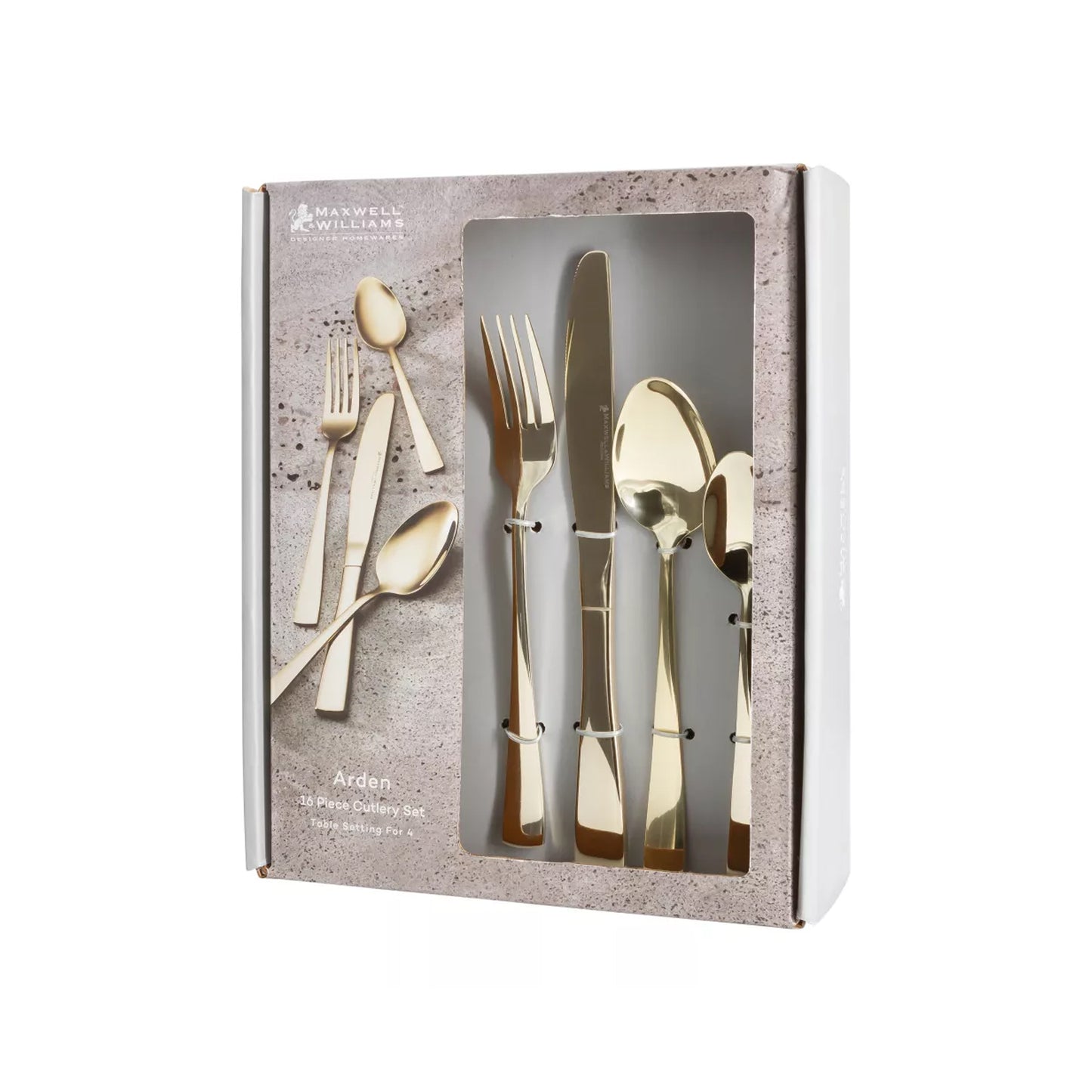 Maxwell & Williams Arden 16 Piece Cutlery Set Champagne