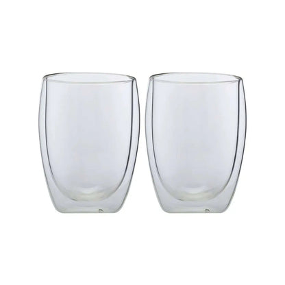 Maxwell & Williams Blend 2 Piece 350ml Double Wall Cup Set Clear