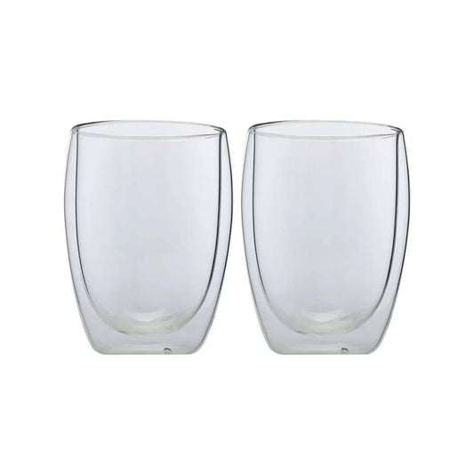 Maxwell & Williams Blend 2 Piece 350ml Double Wall Cup Set Clear