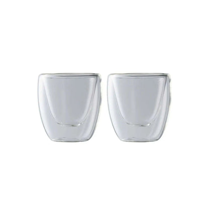 Maxwell & Williams Blend 2 Piece 80ml Double Wall Cup Set Clear