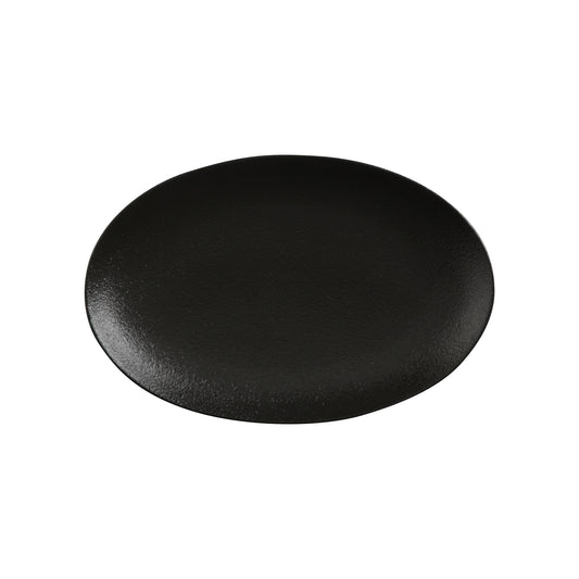 Maxwell & Williams Caviar 25cm Oval Plate Black