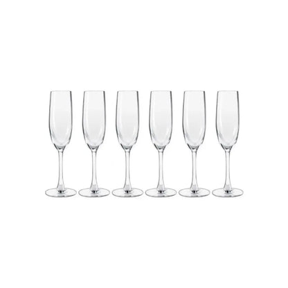 Maxwell & Williams 6 Piece 160ml Cosmopolitan Flute Glass Set Clear