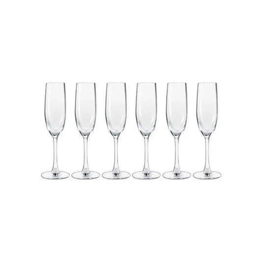 Maxwell & Williams 6 Piece 160ml Cosmopolitan Flute Glass Set Clear