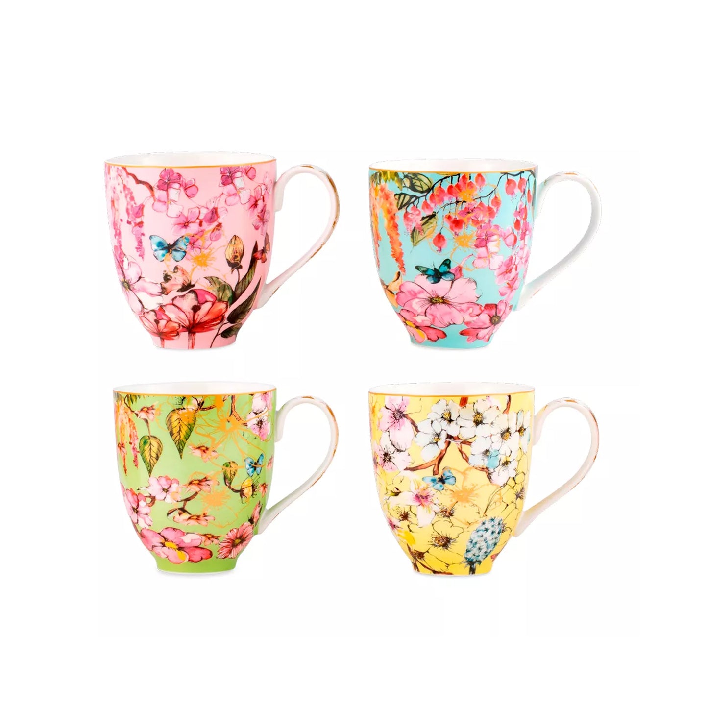 Maxwell & Williams 4 Piece Enchantment Coupe Mug Set Assorted