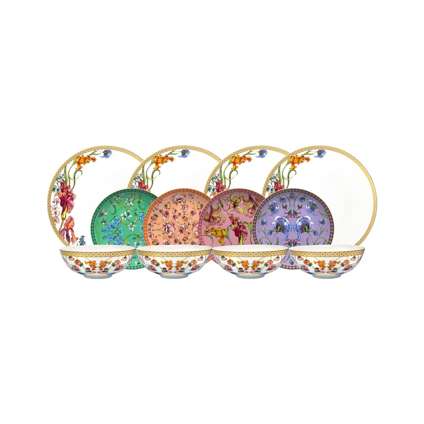 Maxwell & Williams 12 Piece Mystique Coupe Dinner Set Multicoloured
